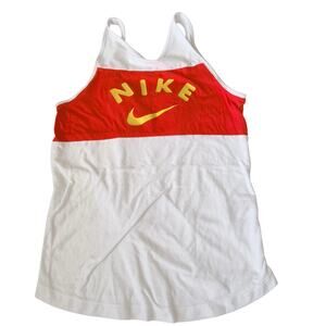 Nike Youth Girls Dri-Fit Training Tank Top - White & Red